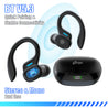 pTron Bassbuds Sports V4 Wireless in-Ear TWS Earbuds with Mic, TruTalk AI-ENC Stereo Calls, Game/Music Modes, 36Hrs Playtime, BT5.3, Type-C Fast Charging & IPX5 Water Resistant (Black)