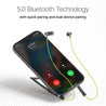 pTron Tangentbeat in Ear Bluetooth 5.0 Wireless Headphones with HD Mic, Deep Bass, Clear Calls, Dual Device Pairing Wireless Neckband, Fast Charging, Voice Assistant & IPX4 Water Resistant (Green/Grey)