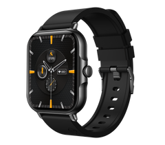 pTron Reflect Callz Smartwatch with Bluetooth Calling, 4.6 cm Full Touch Display, 600 NITS, Digital Crown, 100+ Watch Faces, HR, SpO2, Sports Mode, 5 Days Battery Life & IP68 (Black)