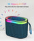 pTron Fusion Pop 12W Bluetooth Speaker with Pristine Sound, 10hrs Playback, Rhythmic RGB LEDs, Multi-Play Modes BT5.3/TF Card/USB/Aux-in, TWS Feature, Integrated Button Controls, Type-C Charging (Blue)