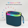 pTron Fusion Pop 12W Bluetooth Speaker with Pristine Sound, 10hrs Playback, Rhythmic RGB LEDs, Multi-Play Modes BT5.3/TF Card/USB/Aux-in, TWS Feature, Integrated Button Controls, Type-C Charging (Blue)