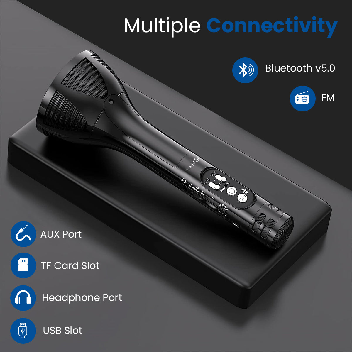pTron Fusion Sing BT Speaker (Black)