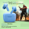 pTron Bassbuds Air In-Ear TWS Earbuds with 13mm Driver for Immersive Sound, 32Hrs Playtime, Clear Calls, Bluetooth V5.1, Touch Control, TypeC Fast Charging, Voice Assist & IPX4 Water Resistant (Blue Matt)