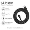 pTron Solero Braid 60W Fast Charging Type C 1.5m USB Cable for VOOC/Super VOOC/Dash/Warp/QC3.0/QC2.0 Smartphones & Other Type-C Devices, Unbreakable Nylon Braid & 480Mbps Data Sync Speed (Black)