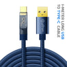 pTron Solero 65W USB to Type-C Super Fast Charging USB Cable Compatible with Samsung,OnePlus,Oppo,Vivo,Xiaomi,Realme & Other Type-C Devices, Unbreakable Nylon Braid, 480Mbps Data Sync (1m, Bold Blue)