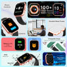 pTron Force X12N Bluetooth Calling Smartwatch, 1.85" Full Touch Display, Heart Rate Check, Watch Faces, Voice Assistance, Inbuilt Games, 5 Days Battery & IP68 Waterproof (Black & Gold)
