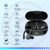 pTron Bassbuds Sports V4 Wireless in-Ear TWS Earbuds with Mic, TruTalk AI-ENC Stereo Calls, Game/Music Modes, 36Hrs Playtime, BT5.3, Type-C Fast Charging & IPX5 Water Resistant (Black)