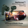 pTron Bassbuds Bliss TWS In-Ear Earbuds with 4 Quadpro Mics, 3D Audioscape, TruTalk ENC Calls, 40H Playtime, 50ms Low-Latency Game/Music Modes, BT5.3 Headphones,Type C Fast Charging & IPX5 (Forest Green)