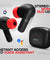 pTron Bassbuds Joy in-Ear Wireless Earbuds, Immersive Sound, 32Hrs Playtime, Clear Calls TWS Earbuds, Bluetooth V5.1 Headphone, Type-C Fast Charging, Voice Assist & IPX4 Water Resistant (Black & Red)
