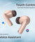 pTron Basspods P81 in-Ear Wireless Earbuds, Pristine Sound, 32Hrs Playtime, Clear Calls TWS Earbuds, Bluetooth V5.1 Headphone, Type-C Fast Charging, Voice Assist & IPX4 Water Resistant (Brown)