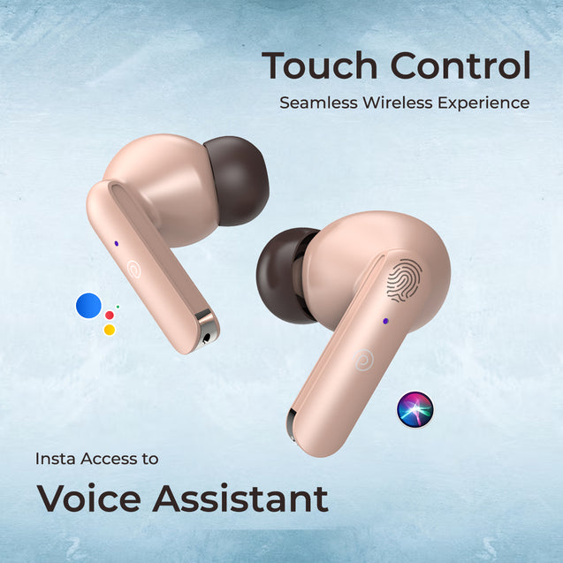 pTron Basspods P81 in-Ear Wireless Earbuds, Pristine Sound, 32Hrs Playtime, Clear Calls TWS Earbuds, Bluetooth V5.1 Headphone, Type-C Fast Charging, Voice Assist & IPX4 Water Resistant (Brown)