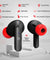 pTron Bassbuds Joy in-Ear Wireless Earbuds, Immersive Sound, 32Hrs Playtime, Clear Calls TWS Earbuds, Bluetooth V5.1 Headphone, Type-C Fast Charging, Voice Assist & IPX4 Water Resistant (Black & Red)