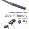 pTron Tangentbeat in Ear Bluetooth 5.0 Wireless Headphones with HD Mic, Deep Bass, Clear Calls, Dual Device Pairing Wireless Neckband, Fast Charging, Voice Assistant & IPX4 Water Resistant (Green/Grey)
