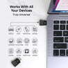 pTron Nexo USB 3.0 to Type C OTG Adaptor, 5Gbps High Speed Data Transfer, Compatible for All Type C Devices, Smartphones/Laptops/Tablets/Chargers, Sleek & Compact Design & Metal Alloy Build (Black)