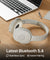 pTron Studio w/ 60Hrs Playtime, Wireless Over-Ear Headphones with HD Mic, Immersive Sound, 40mm Drivers, Bluetooth V5.4, Dual-Device Pairing, 3.5mm Aux Port, TF Card Slot & Type-C Fast Charging (Beige)