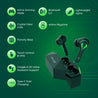 pTron Basspods Quest TWS Earbuds (Green)