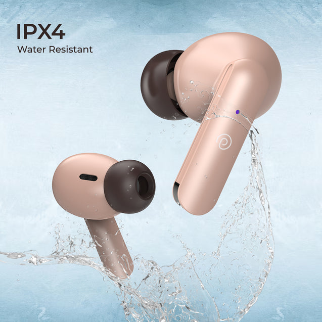 pTron Basspods P81 in-Ear Wireless Earbuds, Pristine Sound, 32Hrs Playtime, Clear Calls TWS Earbuds, Bluetooth V5.1 Headphone, Type-C Fast Charging, Voice Assist & IPX4 Water Resistant (Brown)