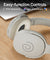 pTron Studio w/ 60Hrs Playtime, Wireless Over-Ear Headphones with HD Mic, Immersive Sound, 40mm Drivers, Bluetooth V5.4, Dual-Device Pairing, 3.5mm Aux Port, TF Card Slot & Type-C Fast Charging (Beige)