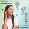 pTron Basspods P681 TWS Earbuds with TruTalk AI-ENC Calls, Hypnotic Sound, 28Hrs Playtime, Music/Game Modes, Bluetooth 5.3 in-Ear Wireless Headphones, Pinch Touch Control, Type-C Charge (Pearl Black)