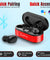 pTron Bassbuds Indie TWS Earbuds with Mic (Red & Black)