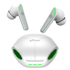 pTron Bassbuds Viper TWS Earbuds (White)