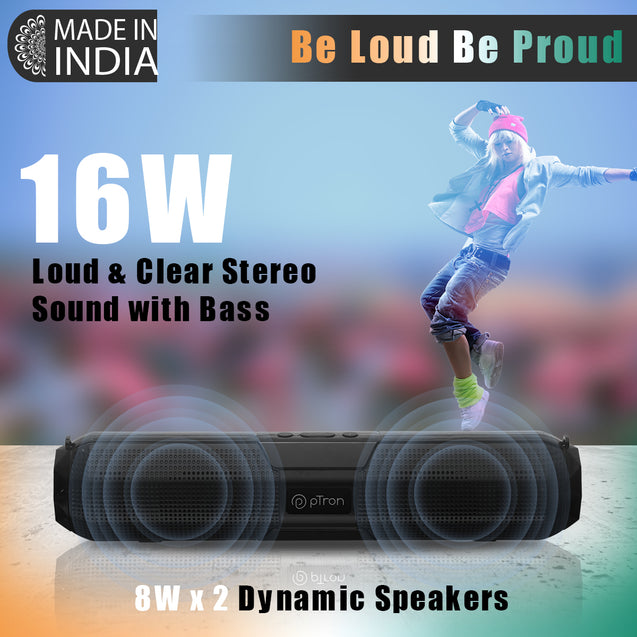 pTron Funk Wave BT Speaker (Black)