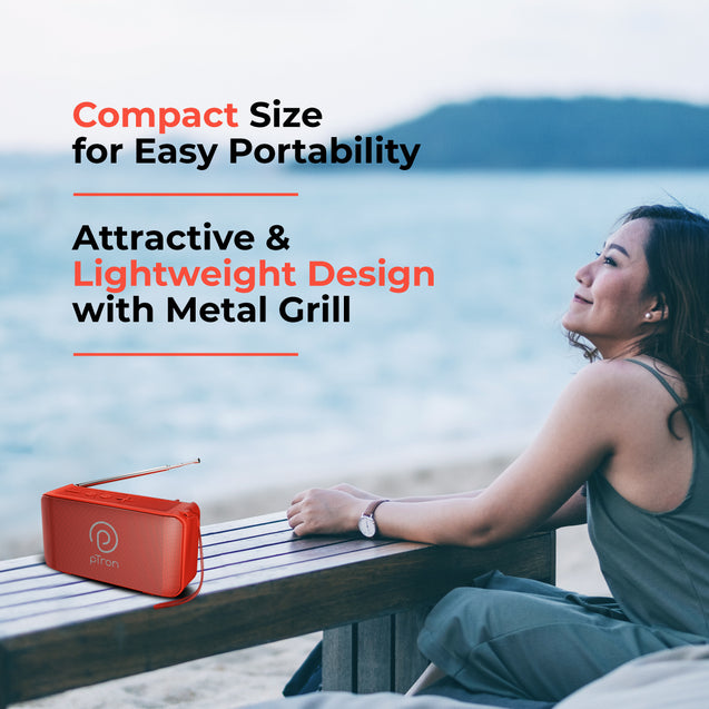 pTron Musicbot Groove Bluetooth Speaker (Red)