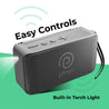 pTron Musicbot Groove Mini Bluetooth Speaker, 10W Immersive Sound, 6H Playtime, FM Radio, Multi-Playback Modes-BT5.1/TF Card/Aux-in, Metal Grill & Type-C Charging (Grey)