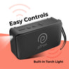 pTron Musicbot Groove Mini Bluetooth Speaker, 10W Immersive Sound, 6H Playtime, FM Radio, Multi-Playback Modes-BT5.1/TF Card/Aux-in, Metal Grill & Type-C Charging (Black)