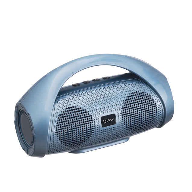 pTron Fusion Go 10W Portable Bluetooth Speaker with 6Hrs Playtime, Immersive Sound, Auto-TWS Function, Supports BT/USB/SD Card/AUX/FM Radio Playback & Lightweight (Blue)