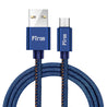 pTron Indigo Micro USB Cable, 2.1A Fast Charging Denim Cable & 1-Meter Long USB Cable - (Blue)