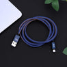 pTron Indigo Micro USB Cable, 2.1A Fast Charging Denim Cable & 1-Meter Long USB Cable - (Blue)