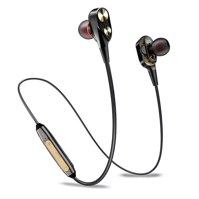 pTron BT Boom 4D Earphones - Gold/Black