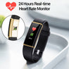 pTron Pulse Fitness Band with Heart Rate Monitor, 0.96” Color Touch Display, IP67 Waterproof, 5-7 Days Run-time, Pedometer, Sleep Monitor, Blood Pressure, Sedentary Remind (Gold & Black)