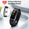 pTron Pulse Fitness Band with Heart Rate Monitor, 0.96” Color Touch Display, IP67 Waterproof, 5-7 Days Run-time, Pedometer, Sleep Monitor, Blood Pressure, Sedentary Remind (Silver & Black)