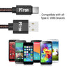 pTron Indigo Type-C USB Cable, 2.1A Fast Charging Denim Cable & 1-Meter Long USB Cable - (Black)