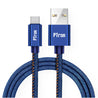 pTron Indigo Type-C USB Cable, 2.1A Fast Charging Denim Cable & 1-Meter Long USB Cable - (Blue)
