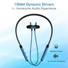 pTron Bluetooth Wireless in Ear Earphones with Mic, 18Hrs Playback, Type-C Fast Charging, Bluetooth 5.0, Deep Bass, Tangent Plus V2, Snug-Fit, Voice Assistance, with mic (Black & Blue)
