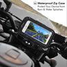 pTron Shock & Dustproof Handlebar Mount ST2B Waterproof Zip Pouch Mobile Phone Holder Case with Touch Screen, 360° Rotation for Bike/Cycle (Black)