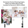 pTron Glam Elite Portable 82 inch Long Tripod Stand with Bluetooth Remote, Adjustable Mobile Holder, Standard 1/4" Thread, Universal Lightweight Aluminium Tripod for Smartphones & Cameras (Black)