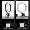 ptron Mount Dsx3 Desktop Mobile Phone Tabletop Stand with 16 Cm Selfie Ring Light, 3 Light Modes, 3 Mobile Clips, 360° Rotating Clips, 42-52 Centimeter Height & 1.85M USB Power Cable (Black)