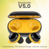 pTron Bassbuds Evo Bluetooth Truly Wireless in Ear Earbuds with mic (Black & Yellow)