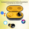 pTron Bassbuds Evo Bluetooth Truly Wireless in Ear Earbuds with mic (Black & Yellow)
