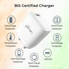 pTron Volta FC11 QC3.0 18W USB Smart Charger, Compatible with VOOC Dash & WARP, BIS Certified, Auto-detect Technology, Made in India Fast Charging Power Adaptor Without Cable (White)