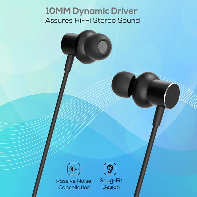 pTron InTunes Pro ENC (Environment Noise Cancellation) Bluetooth 5.2 Wireless Headphones, 24Hrs Playtime, Low Latency, Deep Bass, Crystal Clear Calls, IPX4 Water Resistant & Voice Assistance (Black)
