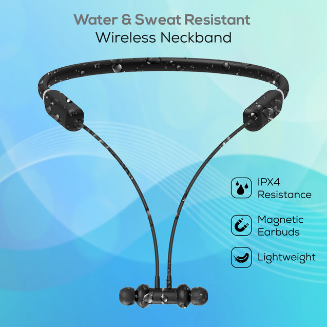 pTron InTunes Pro ENC (Environment Noise Cancellation) Bluetooth 5.2 Wireless Headphones, 24Hrs Playtime, Low Latency, Deep Bass, Crystal Clear Calls, IPX4 Water Resistant & Voice Assistance (Black)