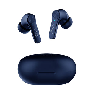 pTron Basspods P481 Pro Active Noise Cancellation (ANC) Wireless Earphones, Gaming Mode, Transparency Mode, Deep Bass, Touch Control TWS, BT5.1, Type C Fast Charging & IPX4 Water-Resistant (Blue)