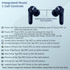 pTron Basspods P481 Pro Active Noise Cancellation (ANC) Wireless Earphones, Gaming Mode, Transparency Mode, Deep Bass, Touch Control TWS, BT5.1, Type C Fast Charging & IPX4 Water-Resistant (Blue)