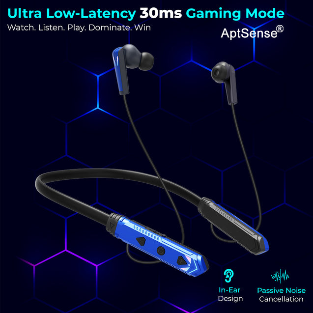 pTron Tangent Jade BT Neckband - Black & Blue