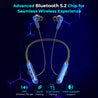 pTron Tangent Jade BT Neckband - Black & Blue